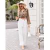 Ekouaer Silk Pajamas for Women Classic Button Down Satin Pajama Sets Long Sleeve Lounge Set(Brown)
