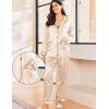 Ekouaer Silk Pajamas for Women Classic Button Down Satin Pajama Sets Long Sleeve Lounge Set(Champagne)