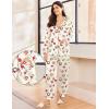 Ekouaer Silk Pajamas for Women Classic Button Down Satin Pajama Sets Long Sleeve Lounge Set(Gingerbread)