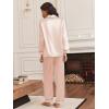 Ekouaer Silk Satin Pajama Set for Womens Button Up Long Sleeve Pjs Sleepwear Soft 2 Piece Loungewear S-XXL(Champagne)