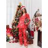 Ekouaer Silk Satin Pajama Set for Womens Button Up Long Sleeve Pjs Sleepwear Soft 2 Piece Loungewear S-XXL(Christmas Red)