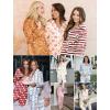 Ekouaer Silk Satin Pajama Set for Womens Button Up Long Sleeve Pjs Sleepwear Soft 2 Piece Loungewear S-XXL(Z Blue Stripe Teddy)