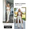 Ekouaer Womens 4 Piece Lounge Sets Ribbed Knit Crop Tank Top and Shorts Pants Casual Outfits(01 Light Coffee)