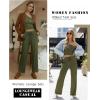Ekouaer Womens 4 Piece Lounge Sets Ribbed Knit Crop Tank Top and Shorts Pants Casual Outfits(Army Green)