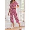 Ekouaer Women’s Capri Pajama Sets Print Short Sleeve Sleepwear Top and Capri Pants Soft Loungewear with Pocket(Love Print)
