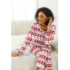 Ekouaer Womens Pajama Sets 2 piece Lounge Sets for Women V-neck Long Sleeve Top and Elastic Waist Pants with Pockets(Christmas Red)