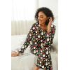 Ekouaer Womens Pajama Sets 2 piece Lounge Sets for Women V-neck Long Sleeve Top and Elastic Waist Pants with Pockets(Christmas Snowman)