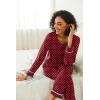 Ekouaer Womens Pajama Sets 2 piece Lounge Sets for Women V-neck Long Sleeve Top and Elastic Waist Pants with Pockets(Red Dots)
