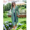 Ekouaer Womens Robes Lightweight Soft Knit Bathrobe Full Length Sleepwear with Pockets Ladies Loungewear S-3XL(Celadon Green)