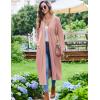 Ekouaer Womens Robes Lightweight Soft Knit Bathrobe Full Length Sleepwear with Pockets Ladies Loungewear S-3XL(Misty Rose)