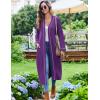 Ekouaer Womens Robes Lightweight Soft Knit Bathrobe Full Length Sleepwear with Pockets Ladies Loungewear S-3XL(Purple)