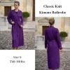 Ekouaer Womens Robes Lightweight Soft Knit Bathrobe Full Length Sleepwear with Pockets Ladies Loungewear S-3XL(Purple)