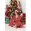 Ekouaer Womens Satin Pajama Set Classic Pattern Silky Pj Sets Button Down Sleepwear Loungewear(Red Christmas)