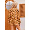 Ekouaer Womens Satin Pajama Sets Long Sleeve Top and Shorts Lounge Set Button Down Sleepwear(Halloween)