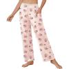 Ekouaer Pajama Pants for Women Soft Comfy Pajama Sleep Bottoms Casual Stretch Wide Leg Lounge Pants with Pockets(Apricot Teddy)
