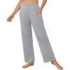 Ekouaer Pajama Pants for Women Soft Comfy Pajama Sleep Bottoms Casual Stretch Wide Leg Lounge Pants with Pockets(Light Gray)