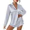 Striped Grey Blue