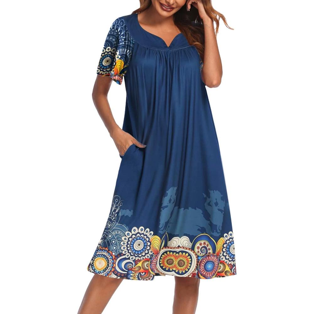 imageEkouaer Womens House Dress with PocketsMandola