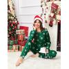 Ekouaer 2 Pack Womens Pajama Sets Long Sleeve Lounge Sets Soft Pj Sleepwear Loungewear(Christmas Print/Green Snowflakes)