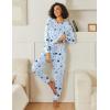 Ekouaer 2 Pack Womens Pajama Sets Long Sleeve Lounge Sets Soft Pj Sleepwear Loungewear(Coffee Gray/Star Blue)