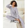 Ekouaer 2 Pack Womens Pajama Sets Long Sleeve Lounge Sets Soft Pj Sleepwear Loungewear(Coffee Gray/Star Blue)