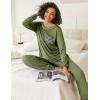 Ekouaer 2 Pack Womens Pajama Sets Long Sleeve Lounge Sets Soft Pj Sleepwear Loungewear(Deep Grey/Army Green)
