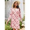 Ekouaer 3 Pack Women’s Nightgowns Long Sleeve Sleep Shirts Comfy Soft Nightshirt Women Pajama Sleep Dress Cute Sleepwear(Beach moon pink Sheep)
