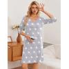 Ekouaer 3 Pack Women’s Nightgowns Long Sleeve Sleep Shirts Comfy Soft Nightshirt Women Pajama Sleep Dress Cute Sleepwear(Black navy star)