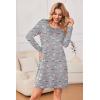 Ekouaer 3 Pack Women’s Nightgowns Long Sleeve Sleep Shirts Comfy Soft Nightshirt Women Pajama Sleep Dress Cute Sleepwear(Coffee constellation navy Flower)