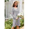 Ekouaer 3 Pack Women’s Nightgowns Long Sleeve Sleep Shirts Comfy Soft Nightshirt Women Pajama Sleep Dress Cute Sleepwear(Good Night coffee star)