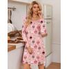 Ekouaer 3 Pack Women’s Nightgowns Long Sleeve Sleep Shirts Comfy Soft Nightshirt Women Pajama Sleep Dress Cute Sleepwear(Star purple pink Sheep)