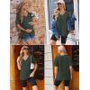 Ekouaer 3 Packs Women’s Maternity Shirts V Neck Pregnancy Tops Short Sleeve Casual Workout Tees Side Split Mama Clothes(Black / White / Army Green(3pcs))