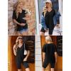 Ekouaer 3 Packs Women’s Maternity Shirts V Neck Pregnancy Tops Short Sleeve Casual Workout Tees Side Split Mama Clothes(Black / White / Brown(3pcs))