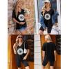 Ekouaer 3 Packs Women’s Maternity Shirts V Neck Pregnancy Tops Short Sleeve Casual Workout Tees Side Split Mama Clothes(Pink Sunflower / Khaki Sunflower / Black Sunflower(3pcs))