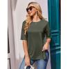 Ekouaer 4 Packs Women’s Maternity Shirts Short Sleeve Split Side Pregnancy Tee Tops Tunic Blouse Mama Clothes(4pcs Black / Brown / Grey / Army Green)