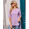 Ekouaer 4 Packs Women’s Maternity Shirts Short Sleeve Split Side Pregnancy Tee Tops Tunic Blouse Mama Clothes(4pcs Black / Brown / Lilac / Khaki)
