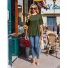 Ekouaer 4 Packs Women’s Maternity Shirts Short Sleeve Split Side Pregnancy Tee Tops Tunic Blouse Mama Clothes(4pcs Black / Brown / White / Army Green)