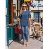 Ekouaer 4 Packs Women’s Maternity Shirts Short Sleeve Split Side Pregnancy Tee Tops Tunic Blouse Mama Clothes(4pcs Black / Brown / White / Blue)