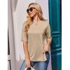 Ekouaer 4 Packs Women’s Maternity Shirts Short Sleeve Split Side Pregnancy Tee Tops Tunic Blouse Mama Clothes(4pcs Black / Brown / White / Khaki)