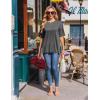 Ekouaer 4 Packs Women’s Maternity Shirts Short Sleeve Split Side Pregnancy Tee Tops Tunic Blouse Mama Clothes(4pcs Black / White / Light Blue / Dark Grey)
