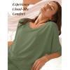 Ekouaer Lounge Sets for Women Comfy Pajamas Set 2 Piece Outfits Short Sleeve Tops and Wide Leg Pants with Large Pockets(Army Green)