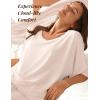 Ekouaer Lounge Sets for Women Comfy Pajamas Set 2 Piece Outfits Short Sleeve Tops and Wide Leg Pants with Large Pockets(Beige)