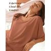 Ekouaer Lounge Sets for Women Comfy Pajamas Set 2 Piece Outfits Short Sleeve Tops and Wide Leg Pants with Large Pockets(Camel)