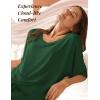 Ekouaer Lounge Sets for Women Comfy Pajamas Set 2 Piece Outfits Short Sleeve Tops and Wide Leg Pants with Large Pockets(Lake Green)