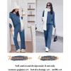 Ekouaer Lounge Sets for Women Comfy Ribbed Knit Pajamas Fall Long Sleeve Sleepwear 2 Piece Casual Loungewear,S-XXL(Blue)