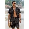Ekouaer Men Satin Silk Pajamas Set with Pockets Sleepwear Shorts Satin Summer Loungewear 2 Piece Button Down Set S-3XL(Martini)