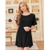Ekouaer Nightgowns for Women 2 Pack Bamboo Viscose Sleep Shirts Short Sleeve Nightshirt Comfy Sleepdress Soft Sleepwear(Black/Green Daisy)