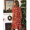 Ekouaer Nightgowns for Women 2 Pack Button Down Sleepshirt Short Sleeve Nightshirt Soft Sleepwear V Neck Pajama Dress(Black/Red Christmas)