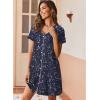 Ekouaer Nightgowns for Women 2 Pack Button Down Sleepshirt Short Sleeve Nightshirt Soft Sleepwear V Neck Pajama Dress(Grey/Blue Star)