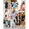 Ekouaer Nightgowns for Women Button Down V Neck Sleepshirt Short Sleeve Nursing Dress S-XXL(Light Grey)